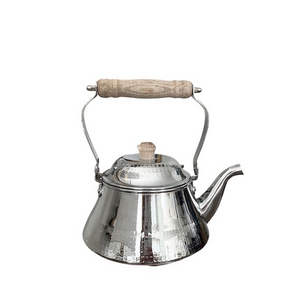 Revere Ware‎ Korea Vintage Silver Metal Wood Handle Details Tea Kettle Pot